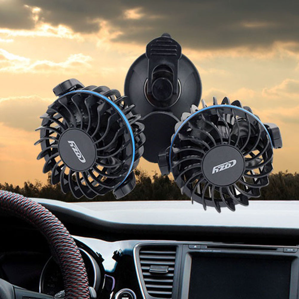 아트로마 차량용 3D흡착식 초강력 트윈 선풍기 카팬